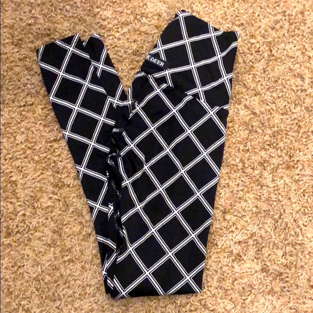 Kdeer Highwaisted leggings size xxs black white